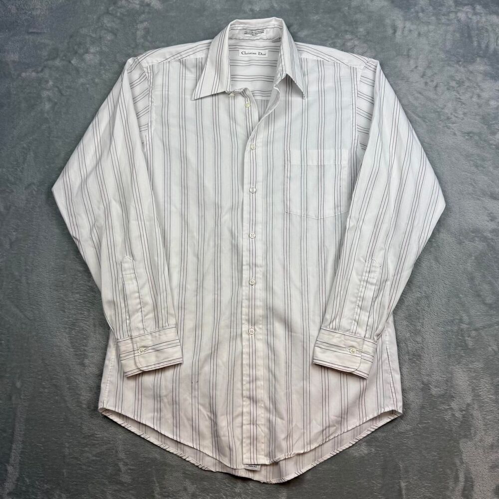 Dior Men's White and Cream Shirt